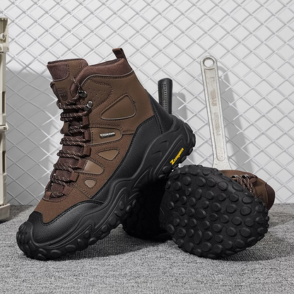 Men's High-top Lightweight Orthotic Hiking Shoes Made Of High-quality Materials - Non-slip, Waterproof, Wide Toe Box, Arch Support