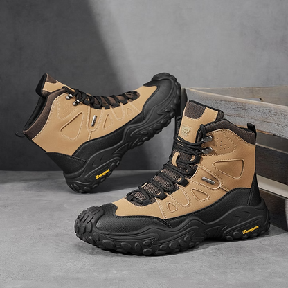 Men's High-top Lightweight Orthotic Hiking Shoes Made Of High-quality Materials - Non-slip, Waterproof, Wide Toe Box, Arch Support