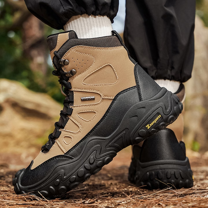 Men's High-top Lightweight Orthotic Hiking Shoes Made Of High-quality Materials - Non-slip, Waterproof, Wide Toe Box, Arch Support