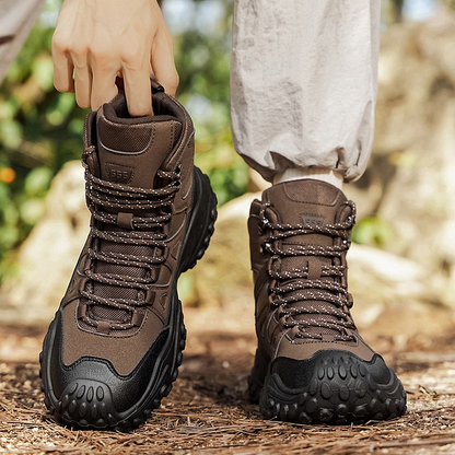 Men's High-top Lightweight Orthotic Hiking Shoes Made Of High-quality Materials - Non-slip, Waterproof, Wide Toe Box, Arch Support