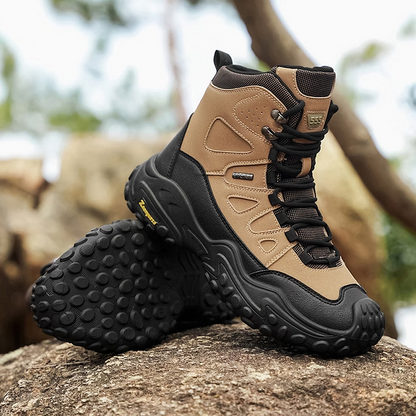 Men's High-top Lightweight Orthotic Hiking Shoes Made Of High-quality Materials - Non-slip, Waterproof, Wide Toe Box, Arch Support