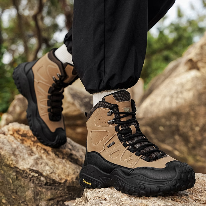 Men's High-top Lightweight Orthotic Hiking Shoes Made Of High-quality Materials - Non-slip, Waterproof, Wide Toe Box, Arch Support