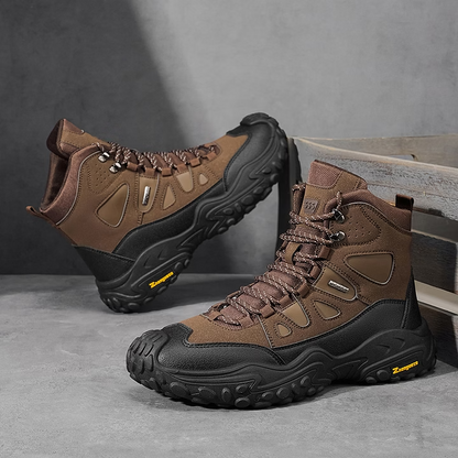 Men's High-top Lightweight Orthotic Hiking Shoes Made Of High-quality Materials - Non-slip, Waterproof, Wide Toe Box, Arch Support