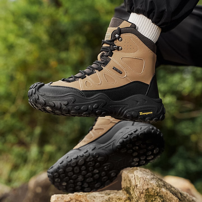 Men's High-top Lightweight Orthotic Hiking Shoes Made Of High-quality Materials - Non-slip, Waterproof, Wide Toe Box, Arch Support