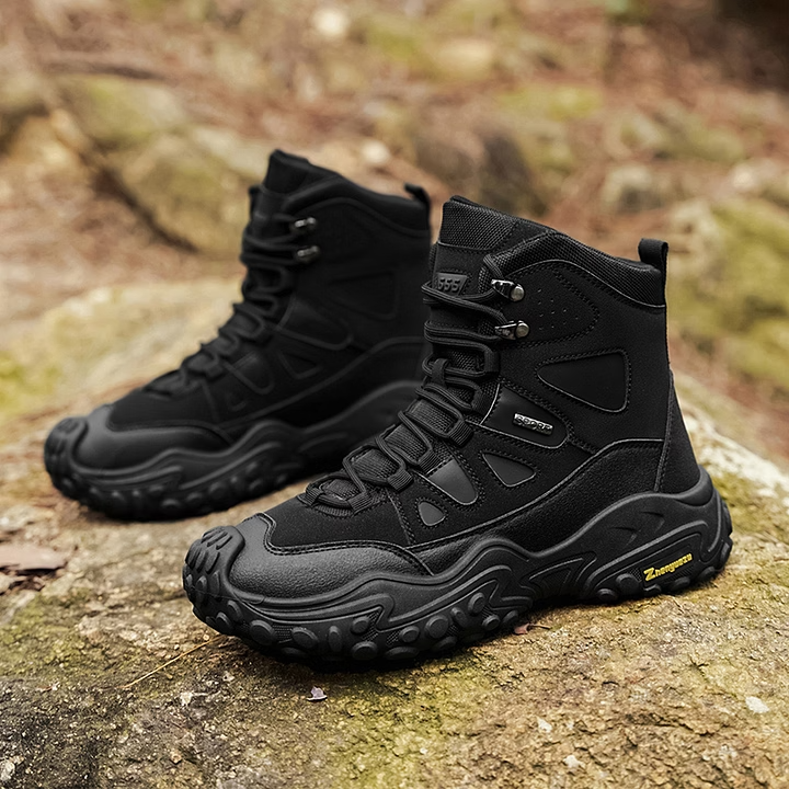 Men's High-top Lightweight Orthotic Hiking Shoes Made Of High-quality Materials - Non-slip, Waterproof, Wide Toe Box, Arch Support