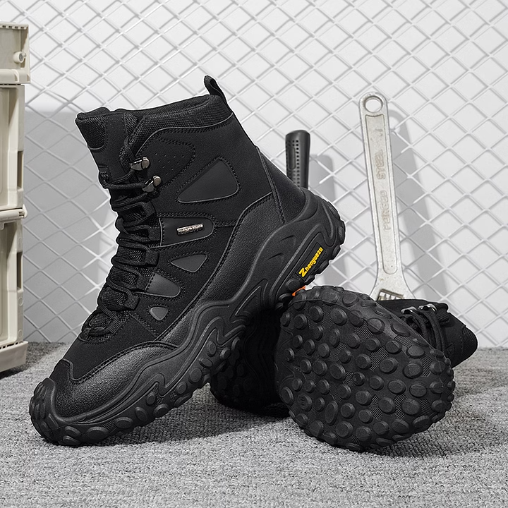 Men's High-top Lightweight Orthotic Hiking Shoes Made Of High-quality Materials - Non-slip, Waterproof, Wide Toe Box, Arch Support