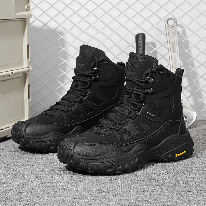 Men's High-top Lightweight Orthotic Hiking Shoes Made Of High-quality Materials - Non-slip, Waterproof, Wide Toe Box, Arch Support