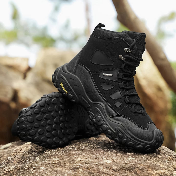 Men's High-top Lightweight Orthotic Hiking Shoes Made Of High-quality Materials - Non-slip, Waterproof, Wide Toe Box, Arch Support