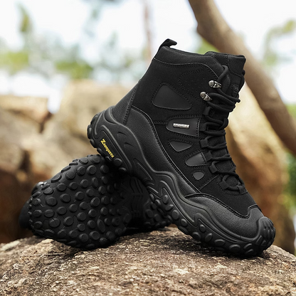 Men's High-top Lightweight Orthotic Hiking Shoes Made Of High-quality Materials - Non-slip, Waterproof, Wide Toe Box, Arch Support