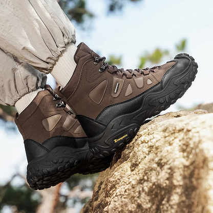 Men's High-top Lightweight Orthotic Hiking Shoes Made Of High-quality Materials - Non-slip, Waterproof, Wide Toe Box, Arch Support