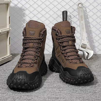 Men's High-top Lightweight Orthotic Hiking Shoes Made Of High-quality Materials - Non-slip, Waterproof, Wide Toe Box, Arch Support