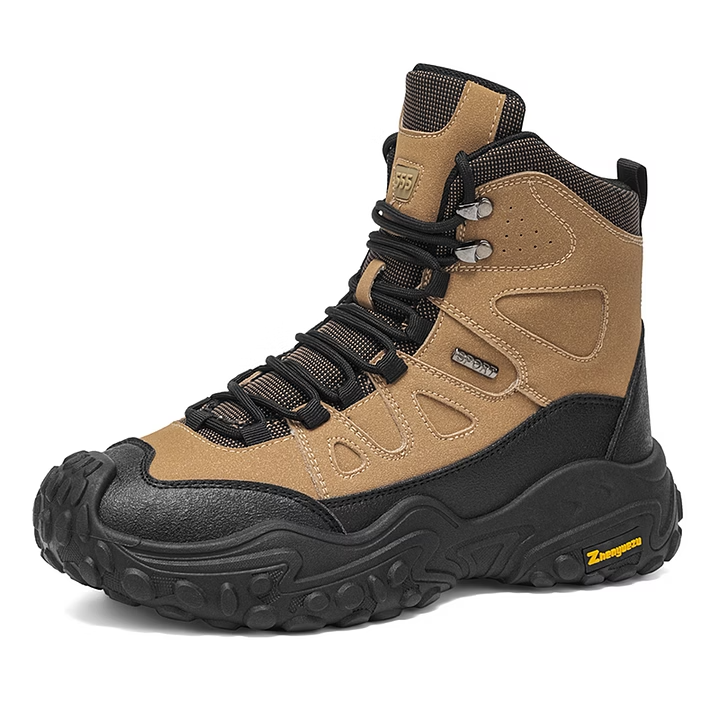 Men's High-top Lightweight Orthotic Hiking Shoes Made Of High-quality Materials - Non-slip, Waterproof, Wide Toe Box, Arch Support