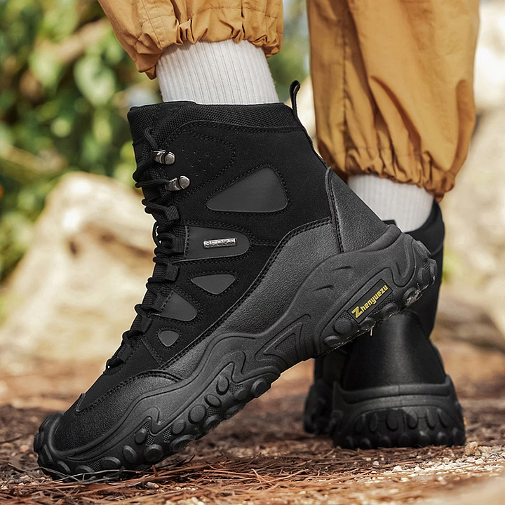 Men's High-top Lightweight Orthotic Hiking Shoes Made Of High-quality Materials - Non-slip, Waterproof, Wide Toe Box, Arch Support