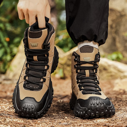 Men's High-top Lightweight Orthotic Hiking Shoes Made Of High-quality Materials - Non-slip, Waterproof, Wide Toe Box, Arch Support