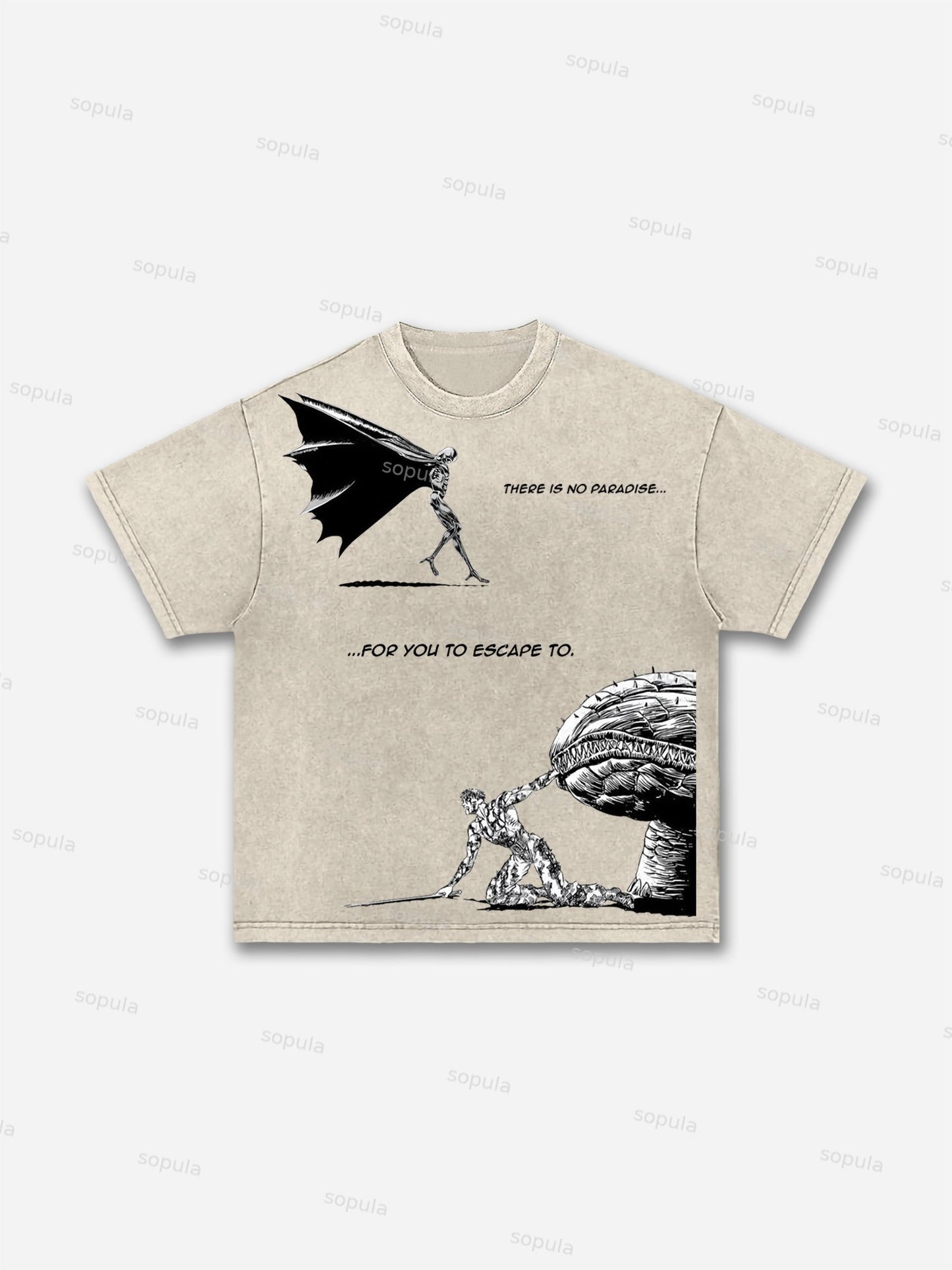 Berserk Manga Graphic Acid Wash T-shirt