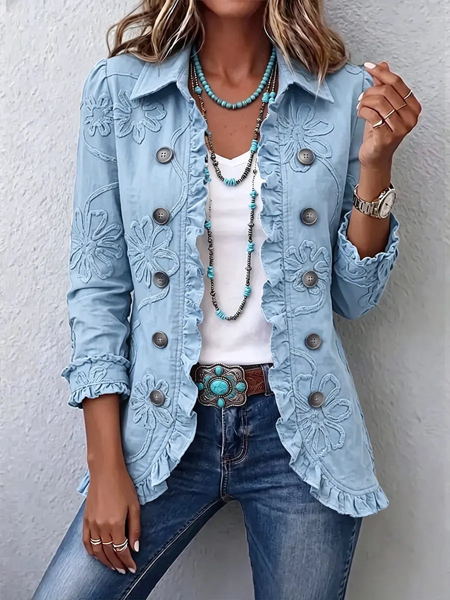 Vintage Floral Bloom Button Jacket