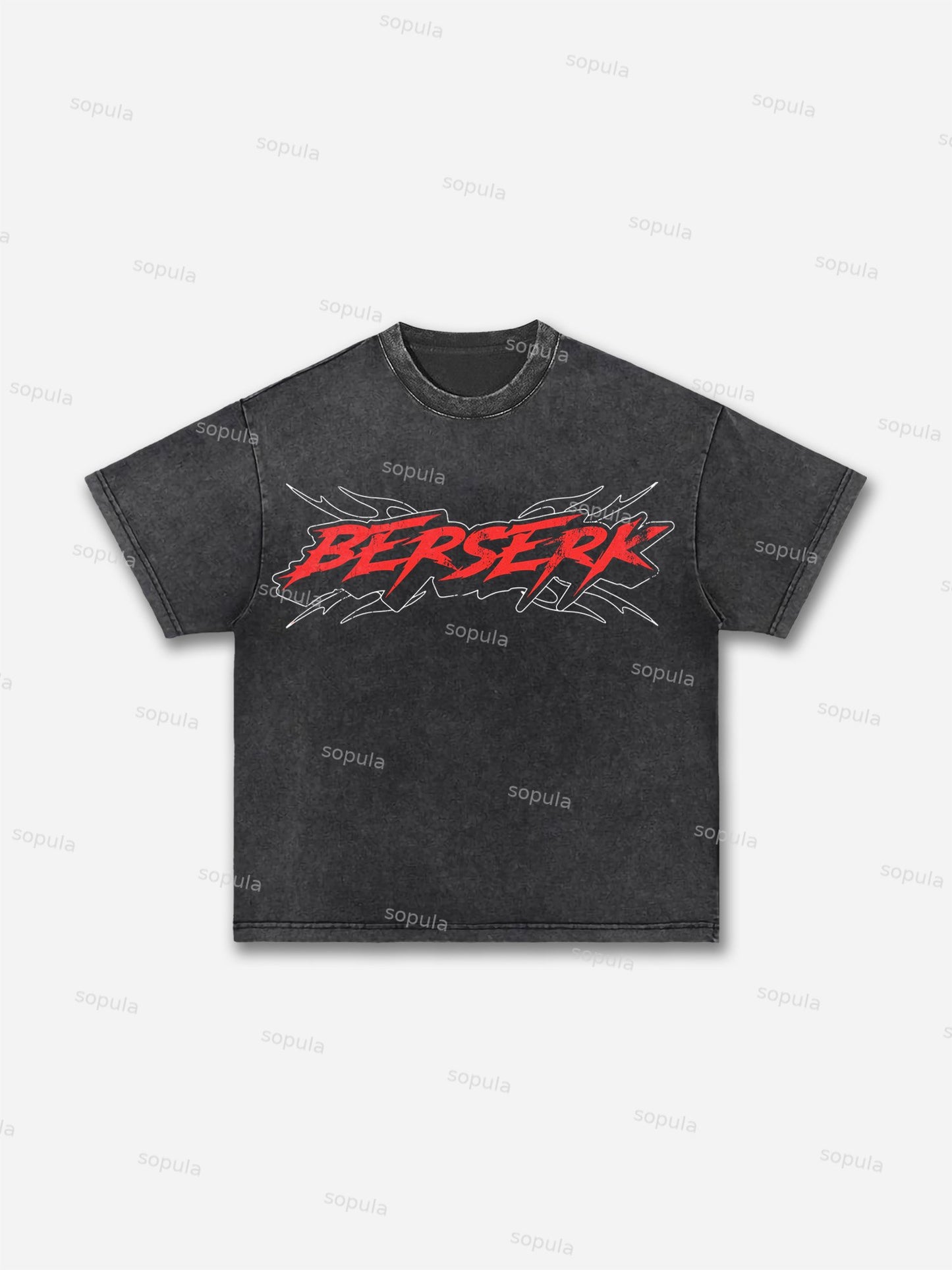 Berserk Manga Graphic Acid Wash T-shirt