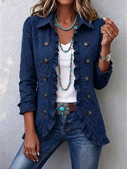 Vintage Floral Bloom Button Jacket