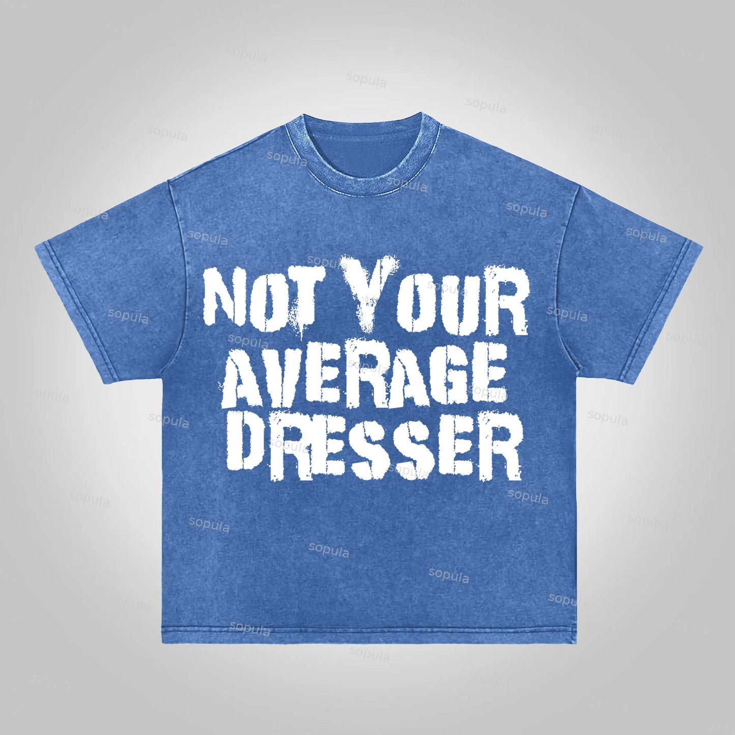 Sopula Not Your Average Dresser Print Acid Washed T-Shirt