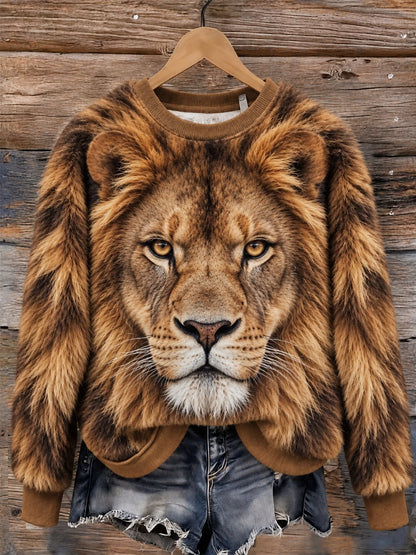 Women's Casual Animal Print Sweatshirt