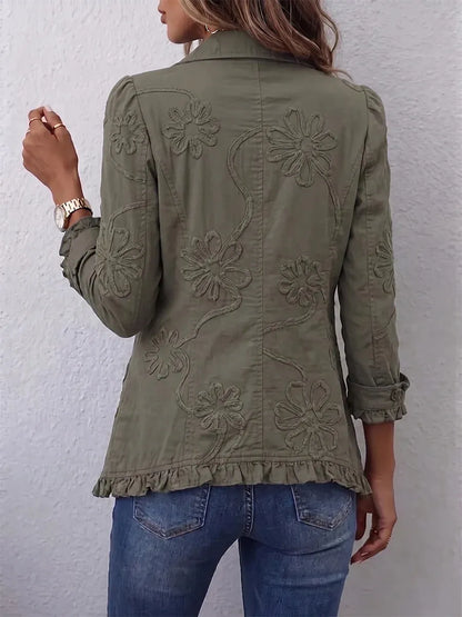 Vintage Floral Bloom Button Jacket