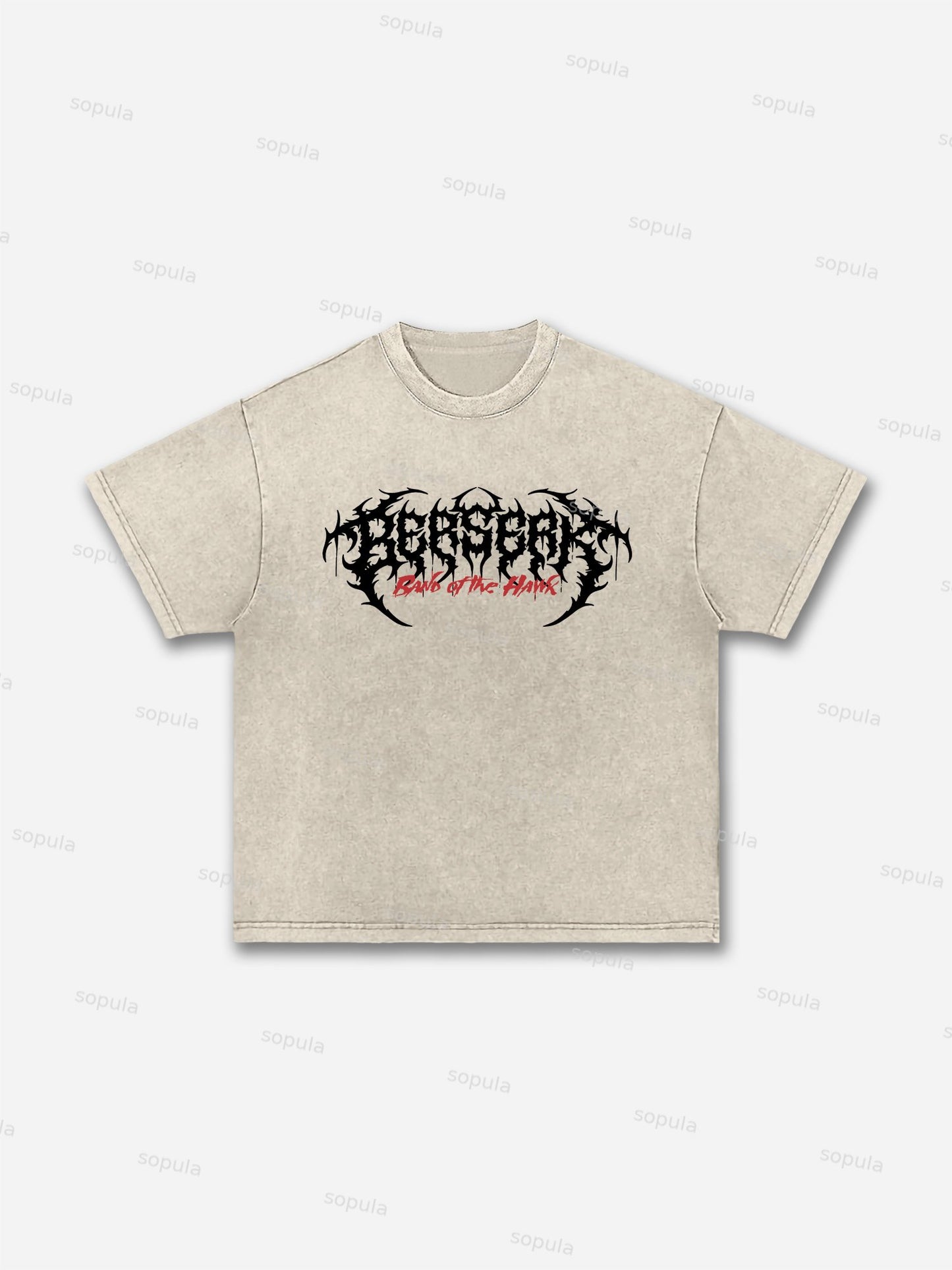 Berserk Manga Graphic Acid Wash T-shirt