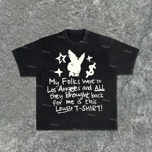 Sopula War Childhood - May World Peace Print Graphic Design Washed T-Shirt