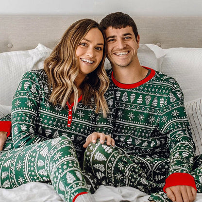 Green Christmas Matching Family Pajamas Sets BigBeryl