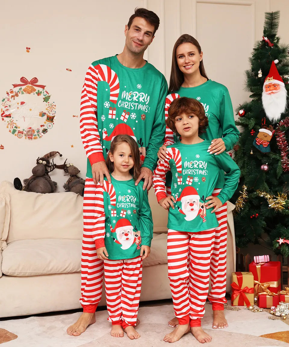 New Candy Cane Christmas Family Pajamas BigBeryl