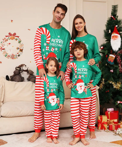 New Candy Cane Christmas Family Pajamas BigBeryl