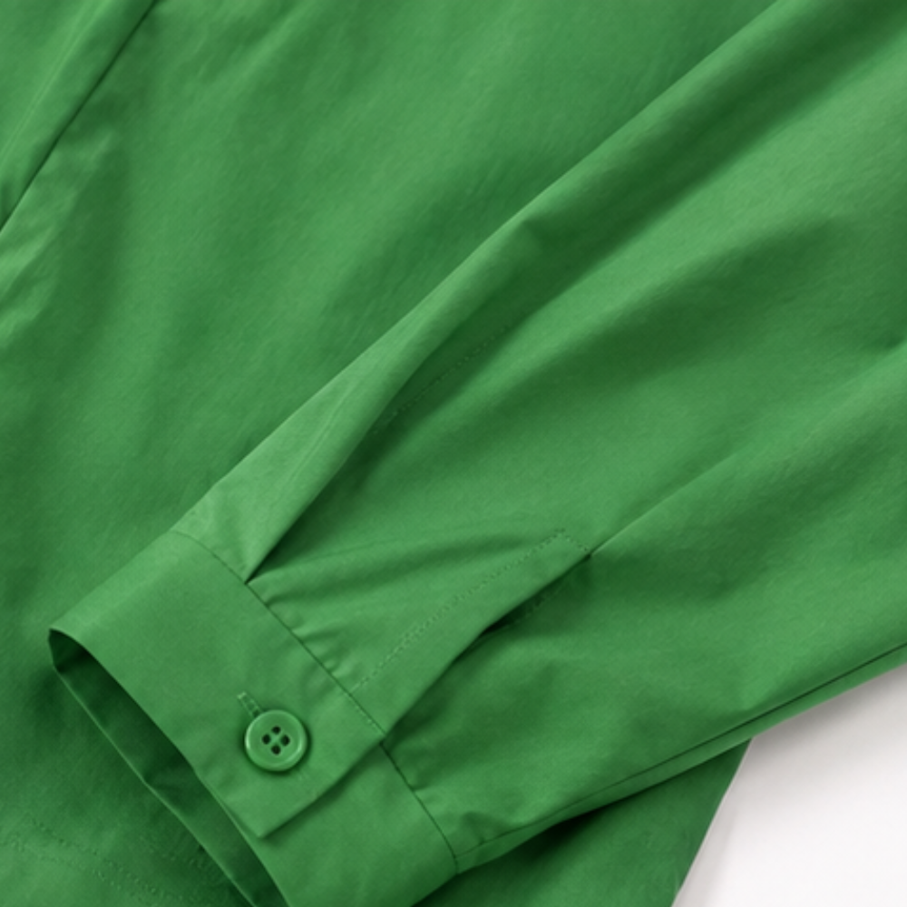 Button-Front Relaxed Shirt Dress