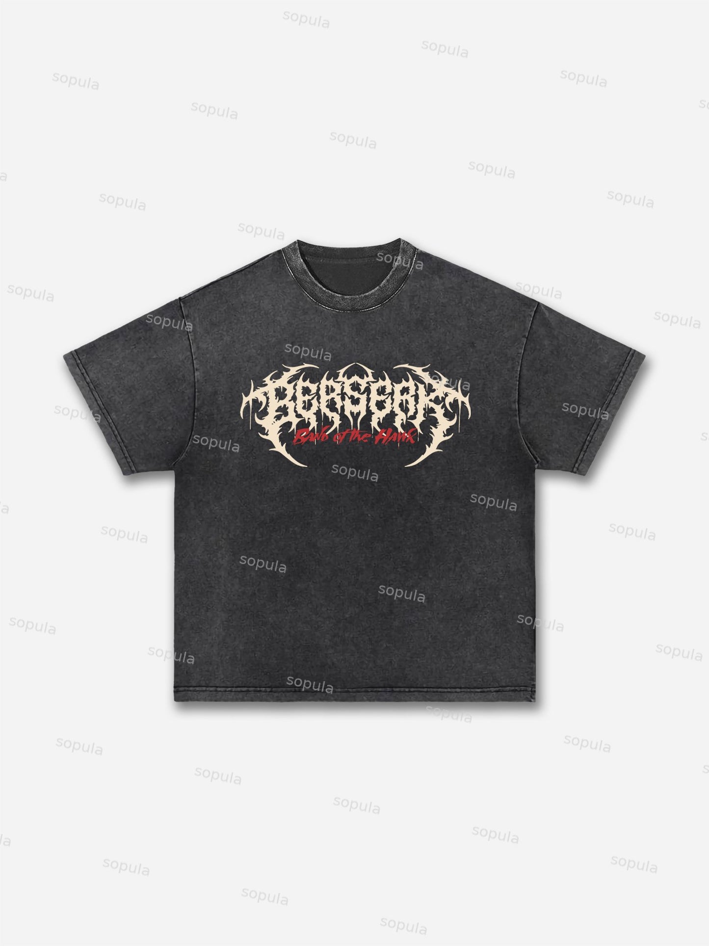 Berserk Manga Graphic Acid Wash T-shirt