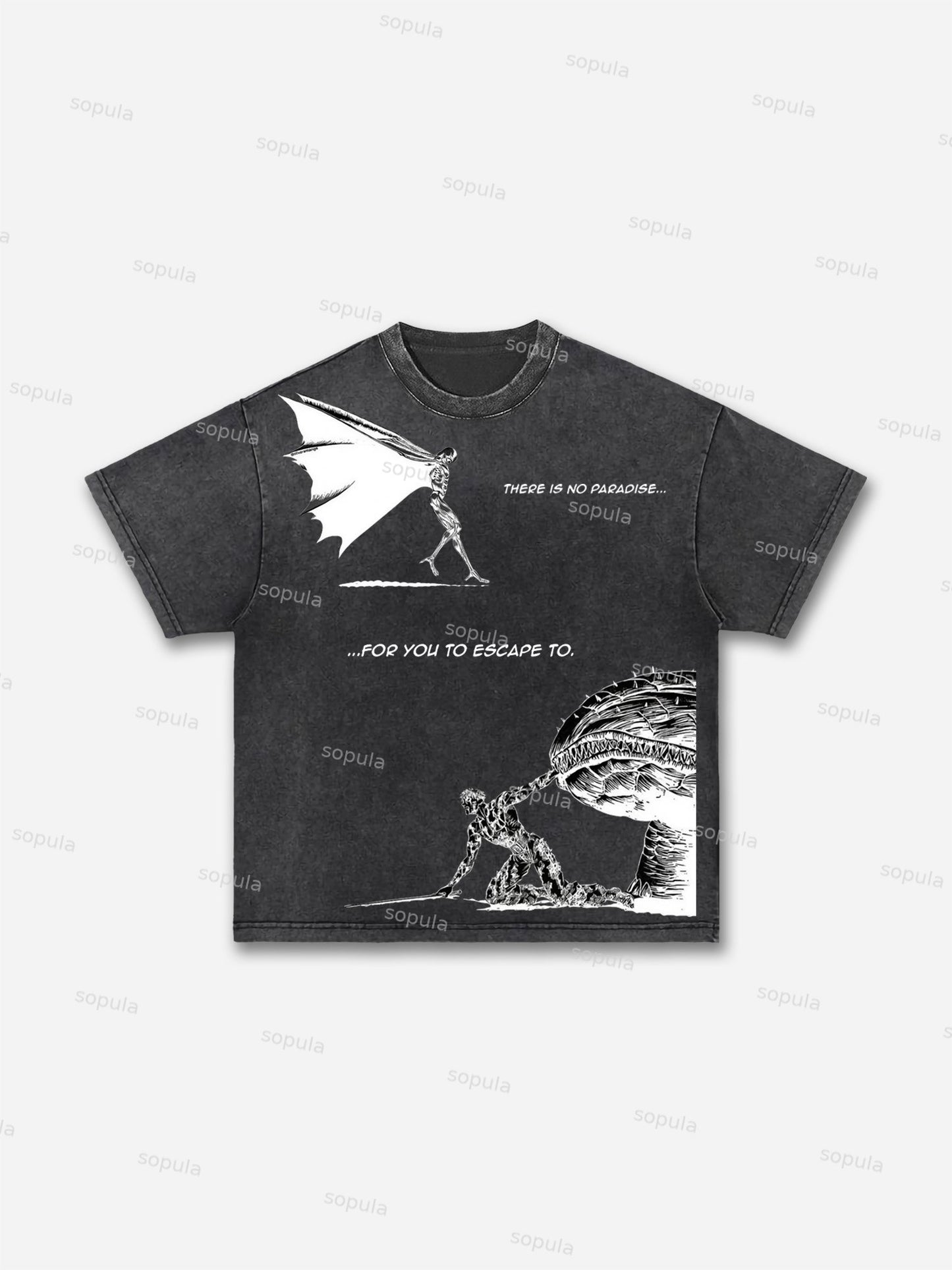 Berserk Manga Graphic Acid Wash T-shirt