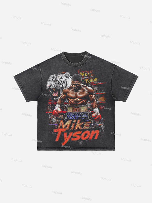 Vintage The Baddest Man On The Planet Boxer Graphic Acid Wash T-shirt