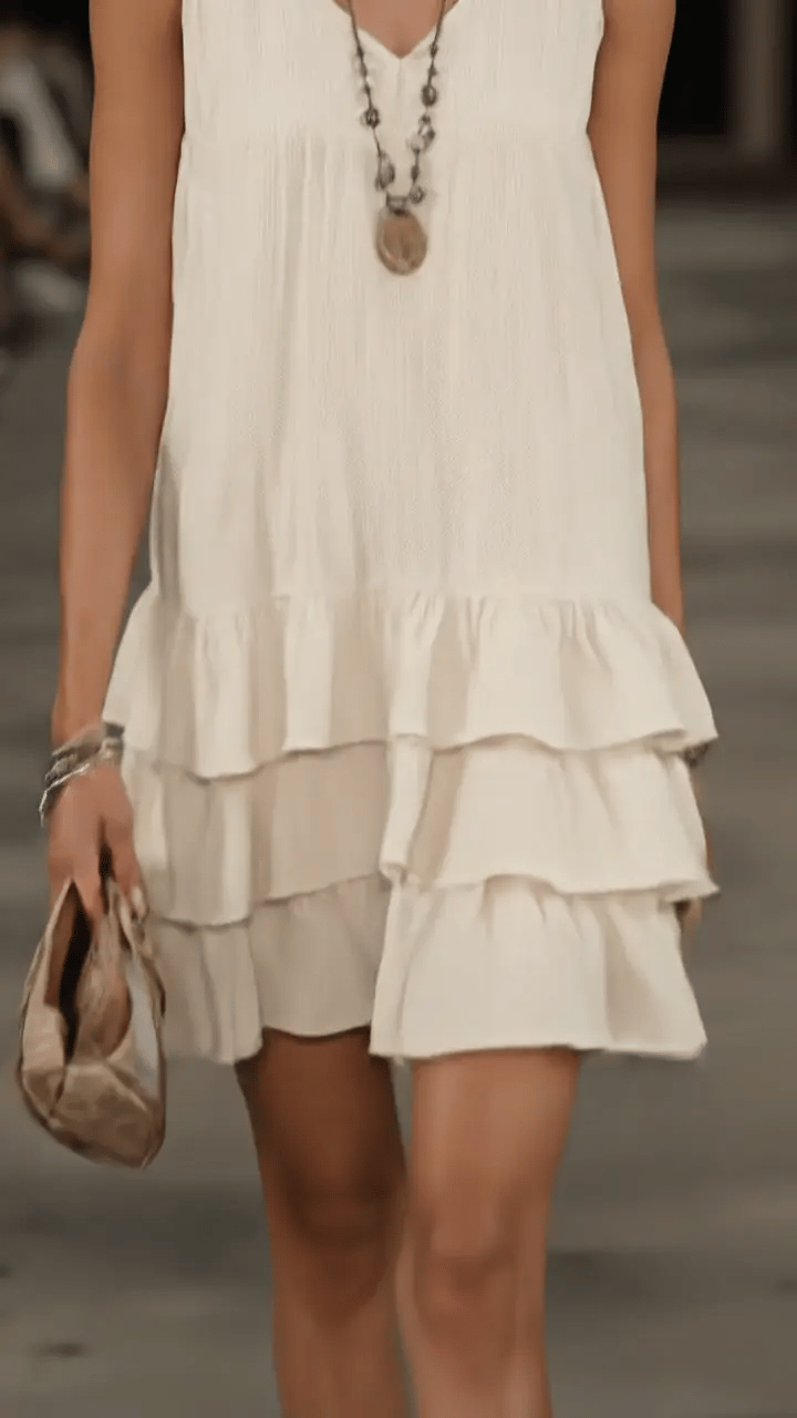 Women's Loose-fitting Solid Color Vest Dress